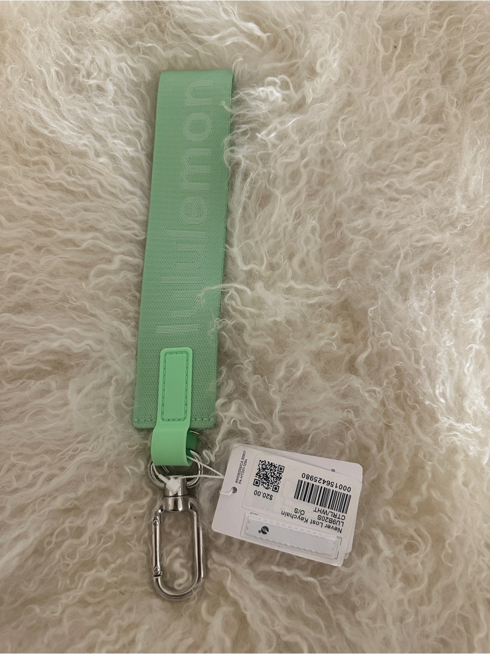 Lululemon Never Lost Keychain - Citra Lime/White